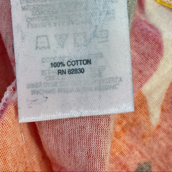 Lands End 100% Cotton Bright Floral Short Sleeve Tee NWT Sizes Medium & Large - Picture 9 of 9